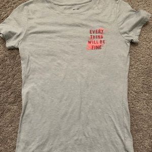 A small grey short sleeve crew neck t-shirt